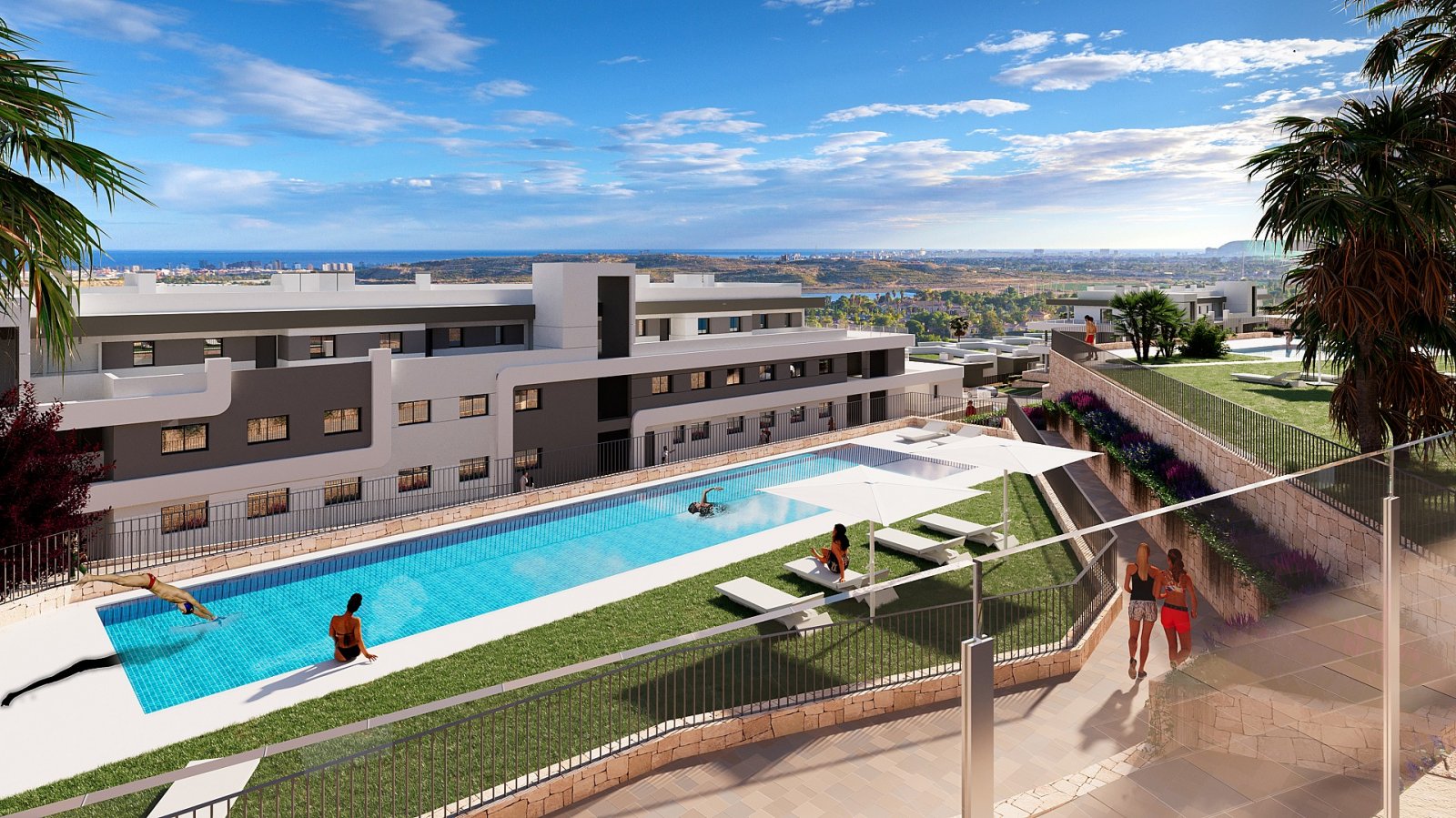 <p>Apartment with terrace provided with 3 Bedrooms and 2 Bathrooms, communal swimming pool and underground parking space with storage room. </p>