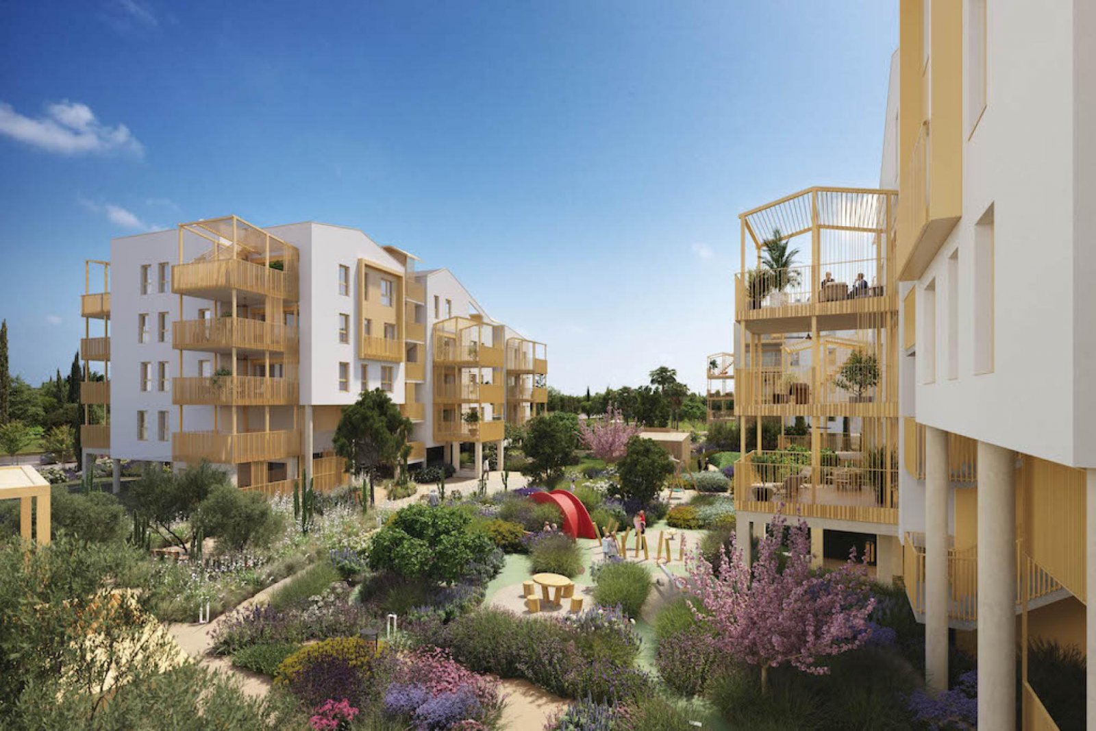 <p>Apartment with terrace provided with 2 Bedrooms and 2 Bathrooms, communal swimming pool and parking spot. </p><p>Bienvenue dans ces appartements...