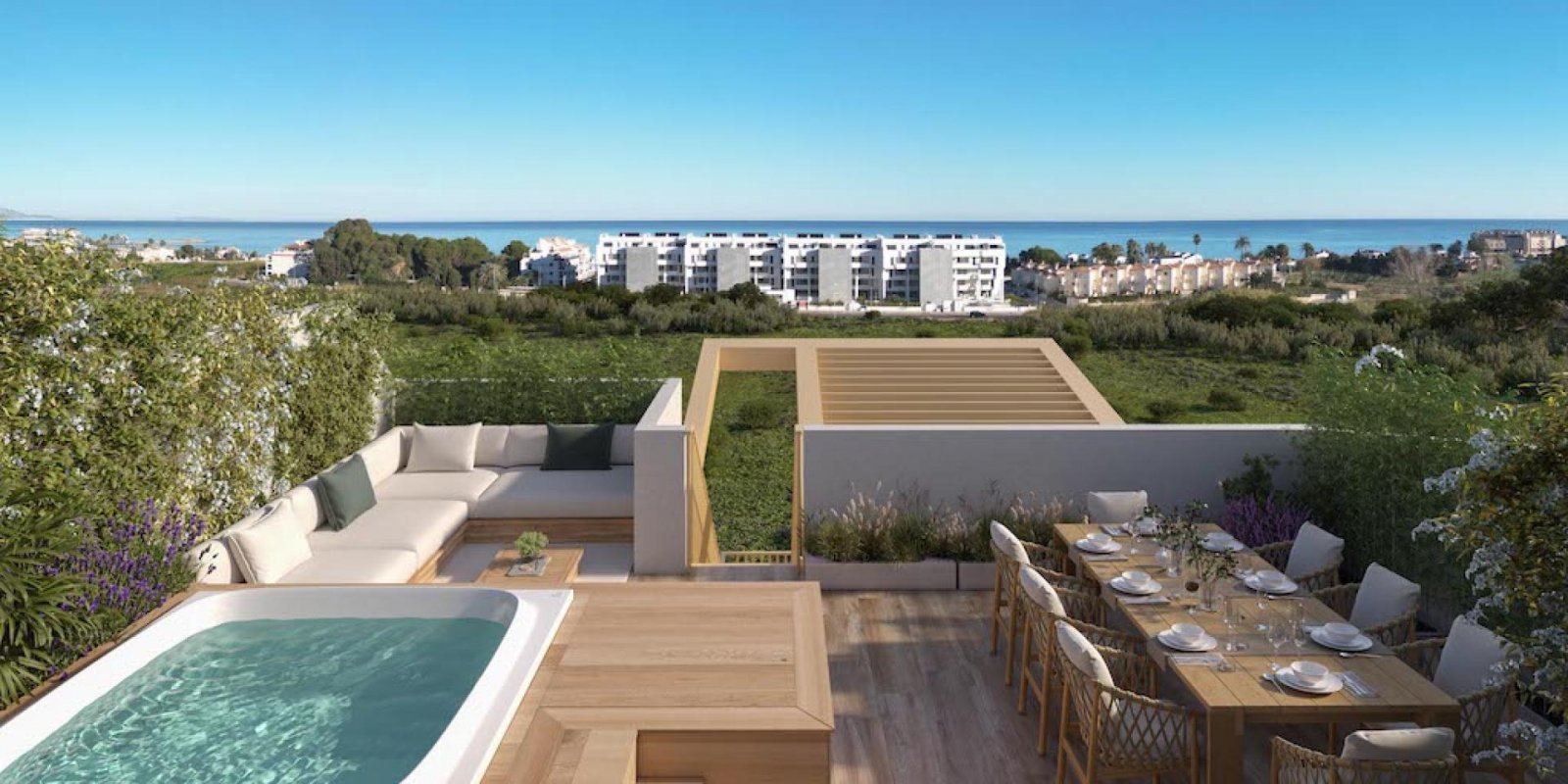 <p>Apartment with terrace provided with 2 Bedrooms and 2 Bathrooms, communal swimming pool and parking spot. </p><p>Bienvenue dans ces appartements...