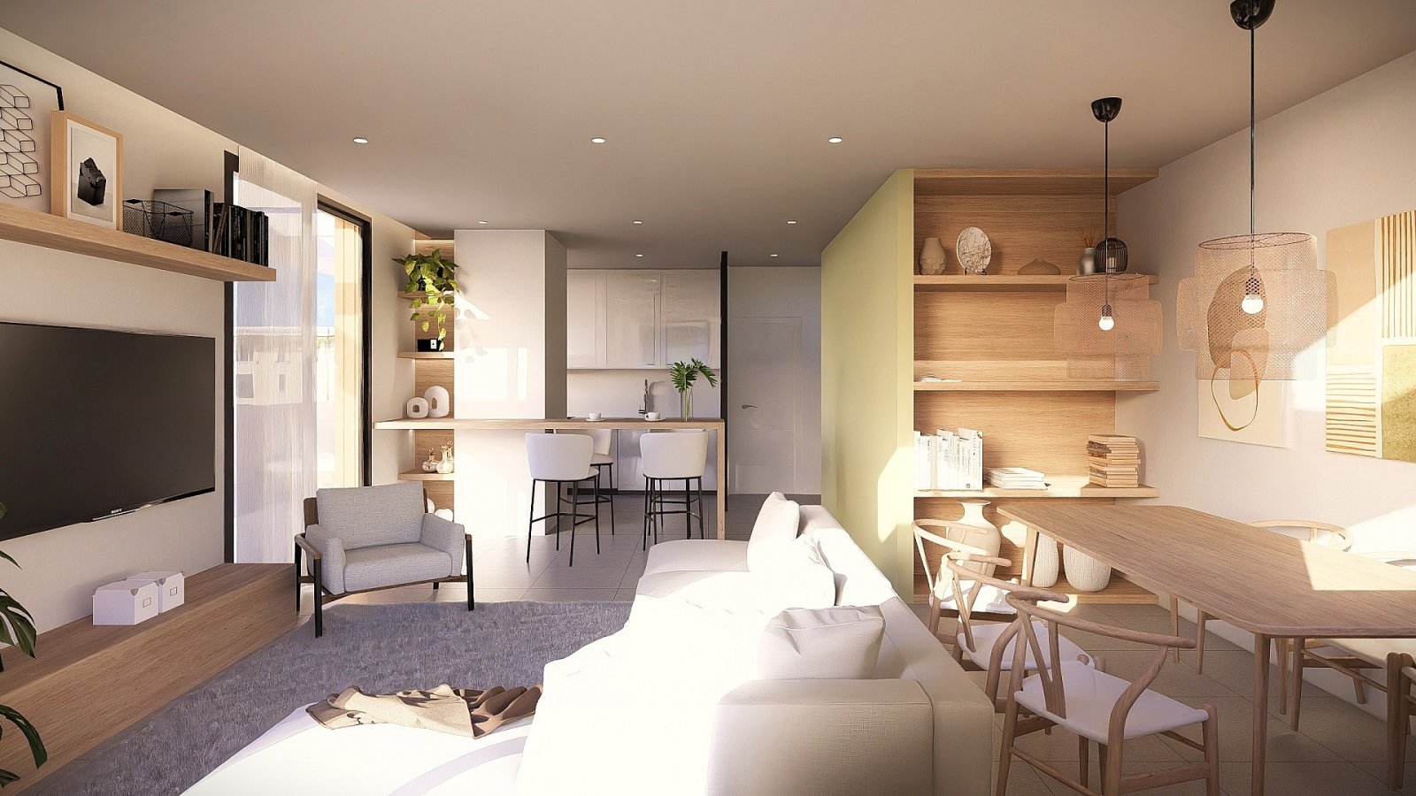 <p>Apartments - solarium provided with 3 Bedrooms and 2 Bathrooms, communal swimming pool and underground parking space with storage room. </p><p>T...