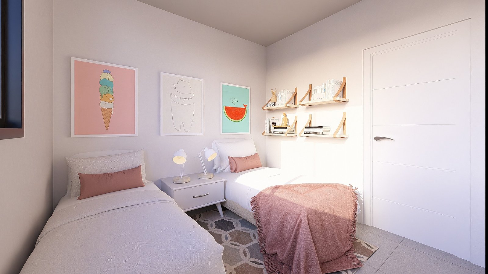 <p>Apartments - solarium provided with 3 Bedrooms and 2 Bathrooms, communal swimming pool and underground parking space with storage room. </p><p>T...
