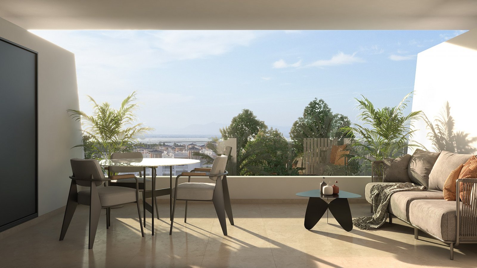<p>Apartment with terrace provided with 2 Bedrooms and 2 Bathrooms, communal swimming pool and underground parking space with storage room. </p><p>...