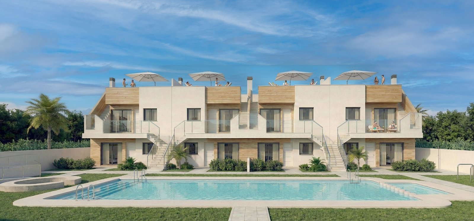 San Javier: <p>Apartment with garden provided with 3 Bedrooms and 2 Bathrooms, communal swimming pool and private parking space within domain. </p><p>San Javie... 