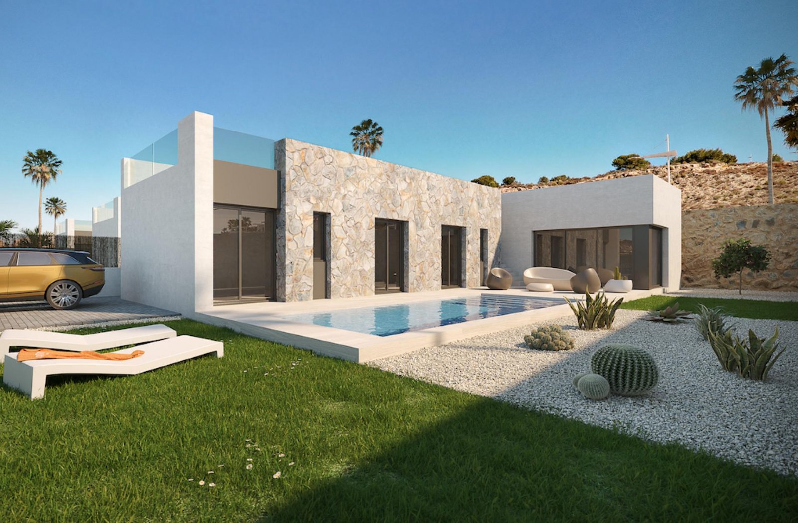<p>Villa provided with 3 Bedrooms and 2 Bathrooms, private swimming pool and parking space on own plot. </p><p>This project consists of 10 single-s...