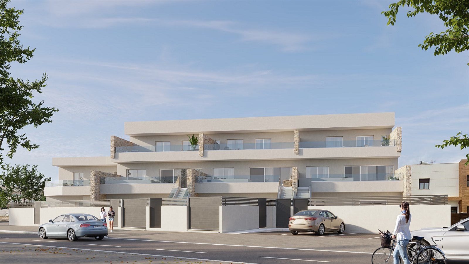 <p>Apartment with garden provided with 3 Bedrooms and 2 Bathrooms, private swimming pool and parking space on own plot. </p><p>Small-scale new cons...