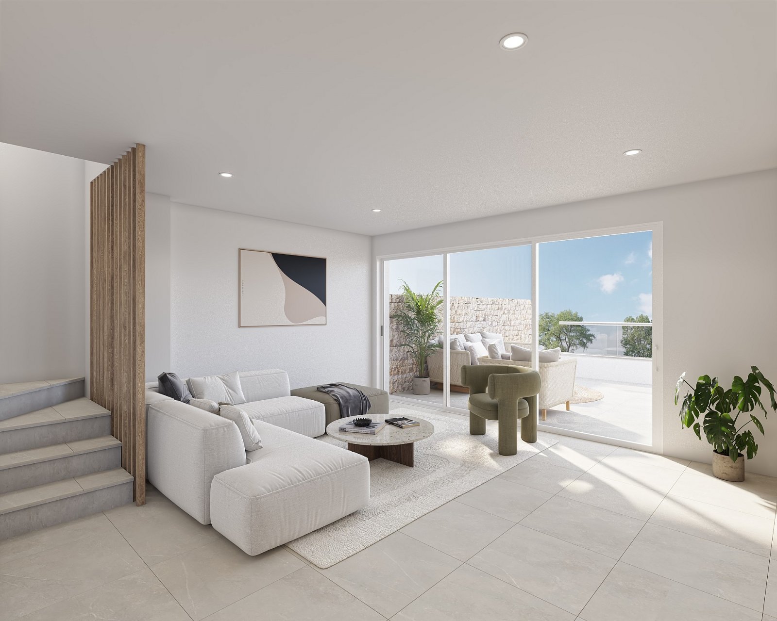 <p>Apartment with garden provided with 3 Bedrooms and 2 Bathrooms, private swimming pool and parking space on own plot. </p><p>Small-scale new cons...
