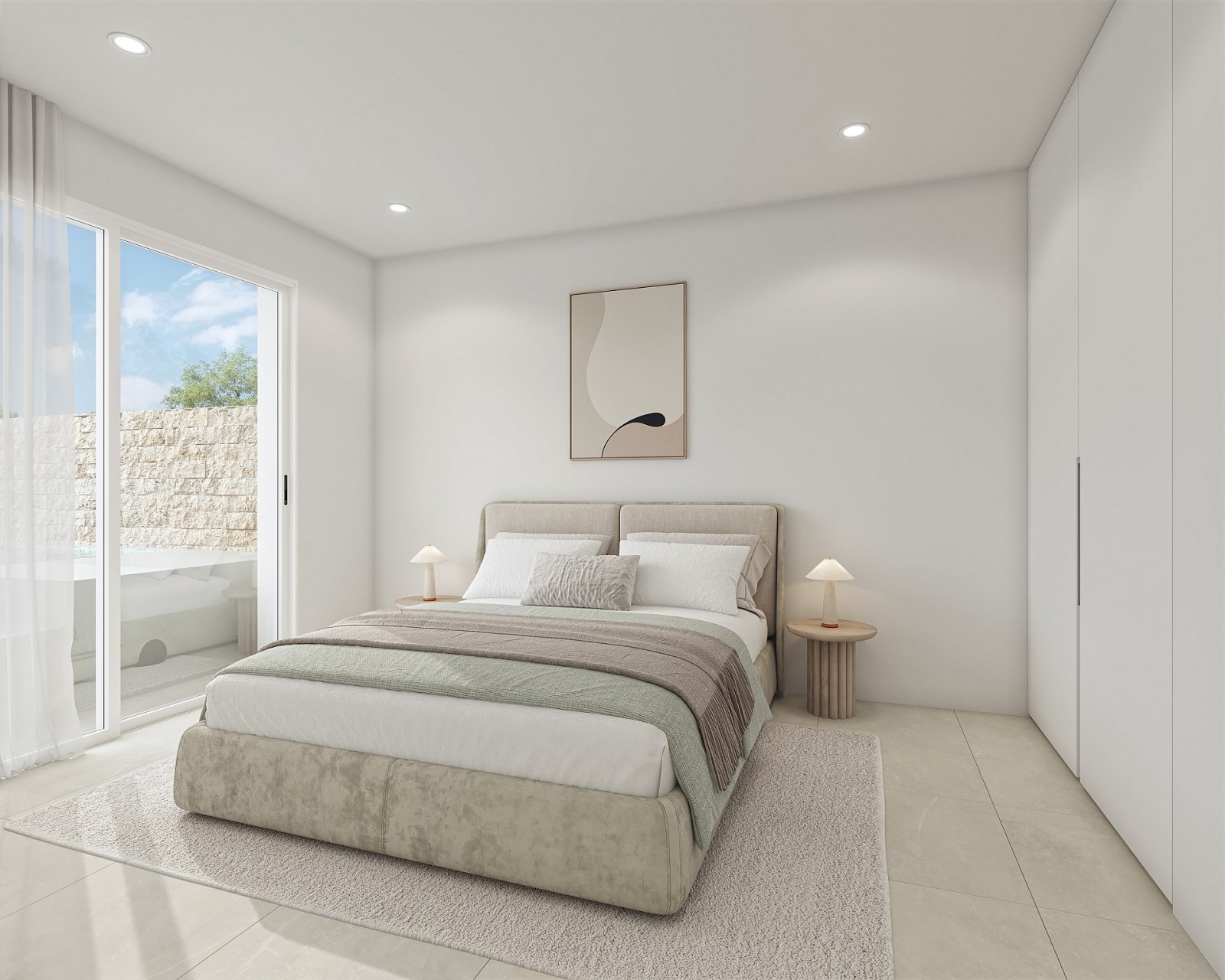 <p>Apartment with garden provided with 3 Bedrooms and 2 Bathrooms, private swimming pool and parking space on own plot. </p><p>Small-scale new cons...