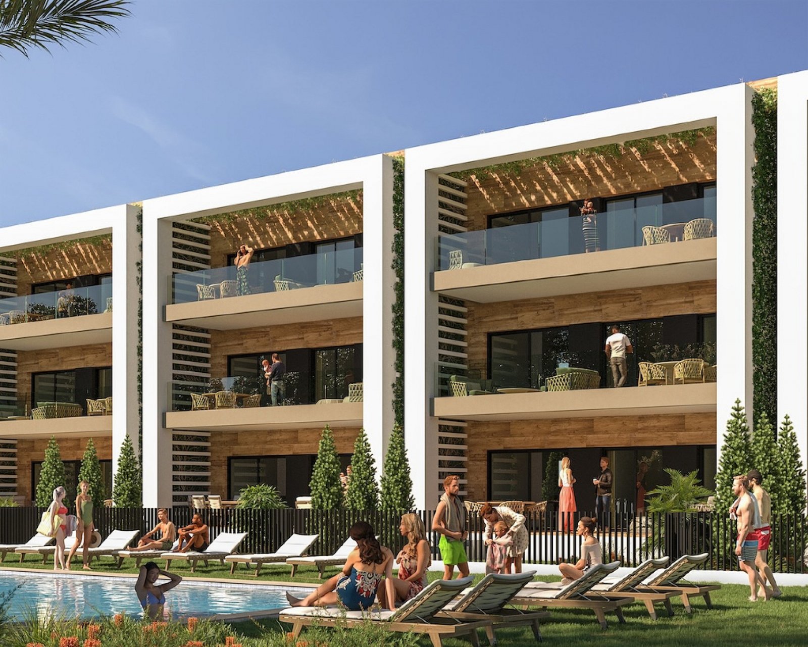 <p>Apartments - solarium provided with 2 Bedrooms and 2 Bathrooms, communal swimming pool and underground parking space. </p><p>A total of 240 cont...