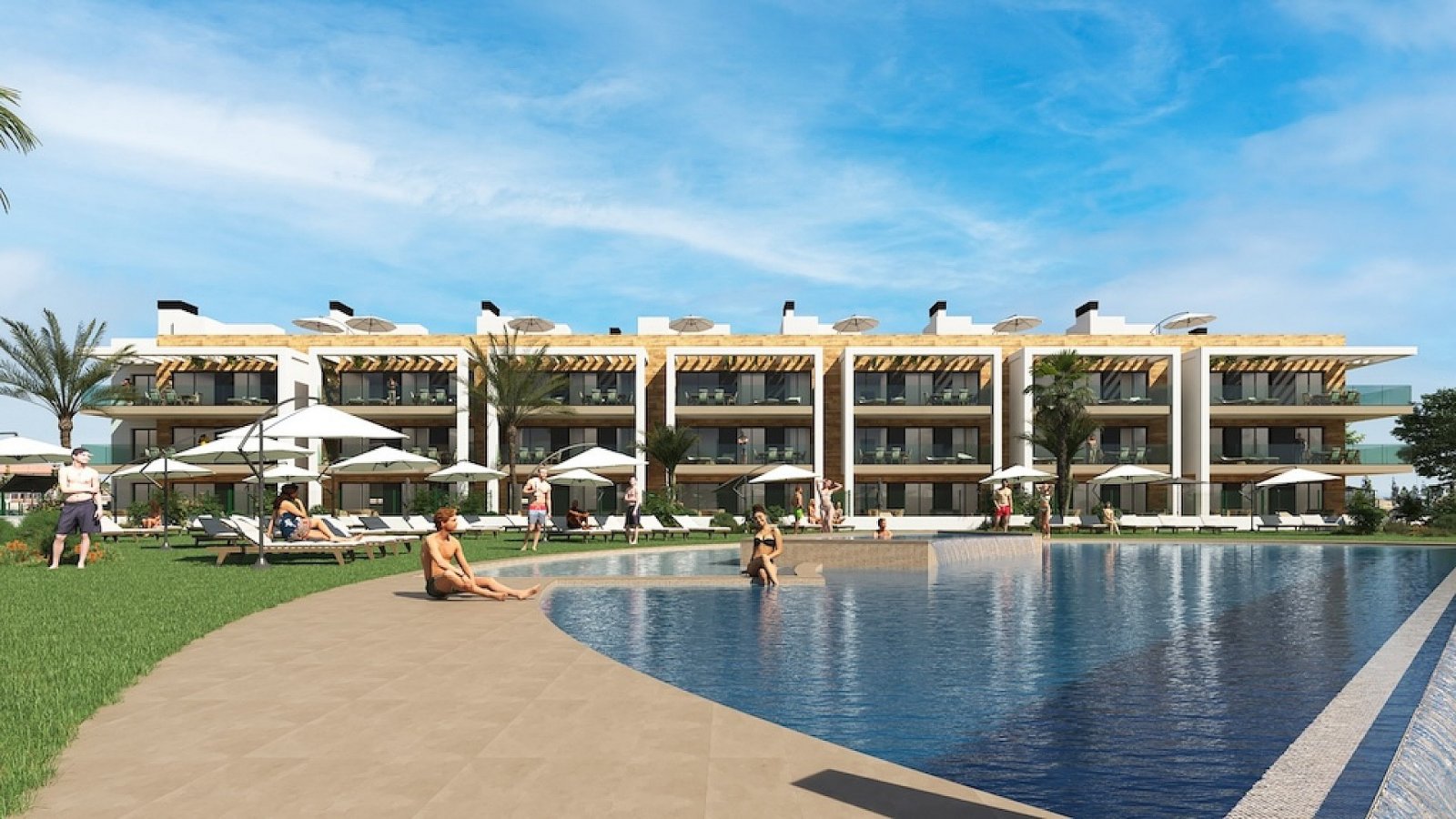 <p>Apartments - solarium provided with 2 Bedrooms and 2 Bathrooms, communal swimming pool and underground parking space. </p><p>A total of 240 cont...