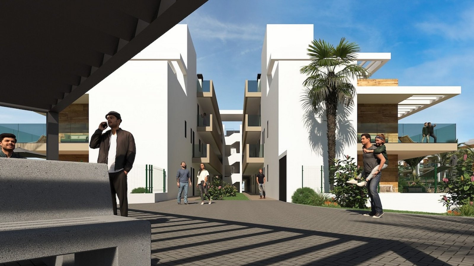 <p>Apartments - solarium provided with 2 Bedrooms and 2 Bathrooms, communal swimming pool and underground parking space. </p><p>A total of 240 cont...