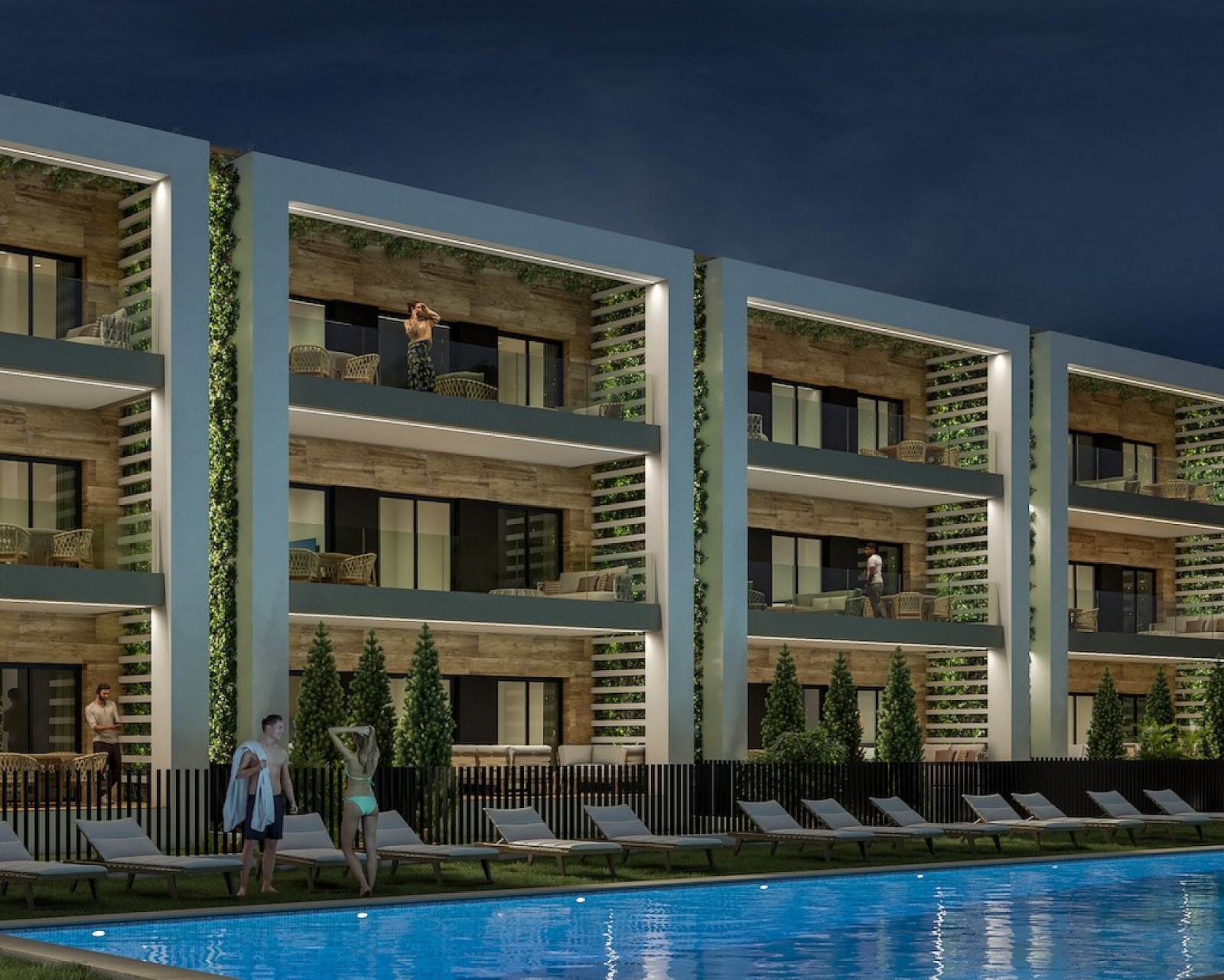 <p>Apartments - solarium provided with 2 Bedrooms and 2 Bathrooms, communal swimming pool and underground parking space. </p><p>A total of 240 cont...