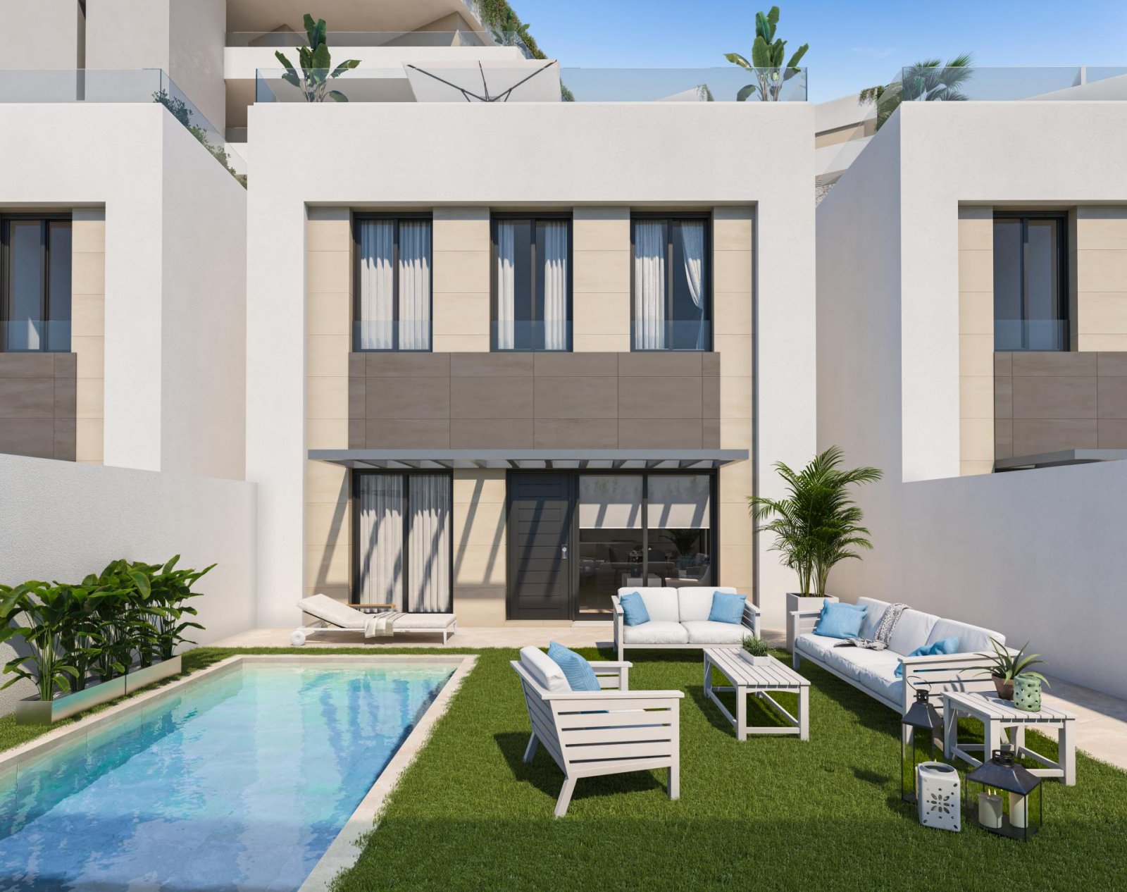 <p>Villa provided with 4 Bedrooms and 3 Bathrooms, private swimming pool and optional underground parking & storage room. </p><p>A luxurious comple...