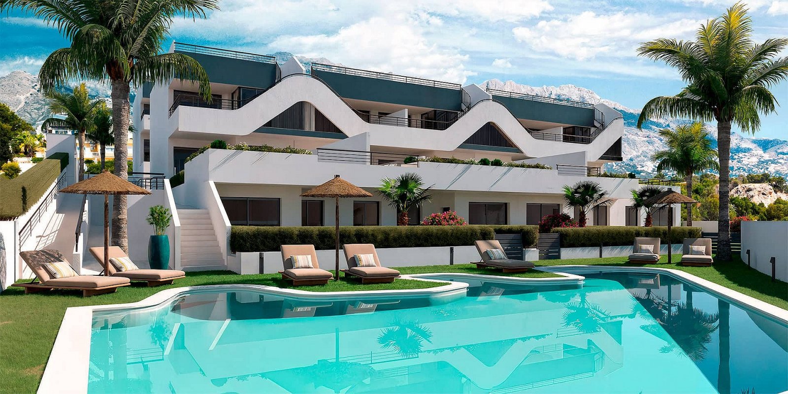 Moderne Wohnung mit Solarium und mediterranem Lebensgefühl