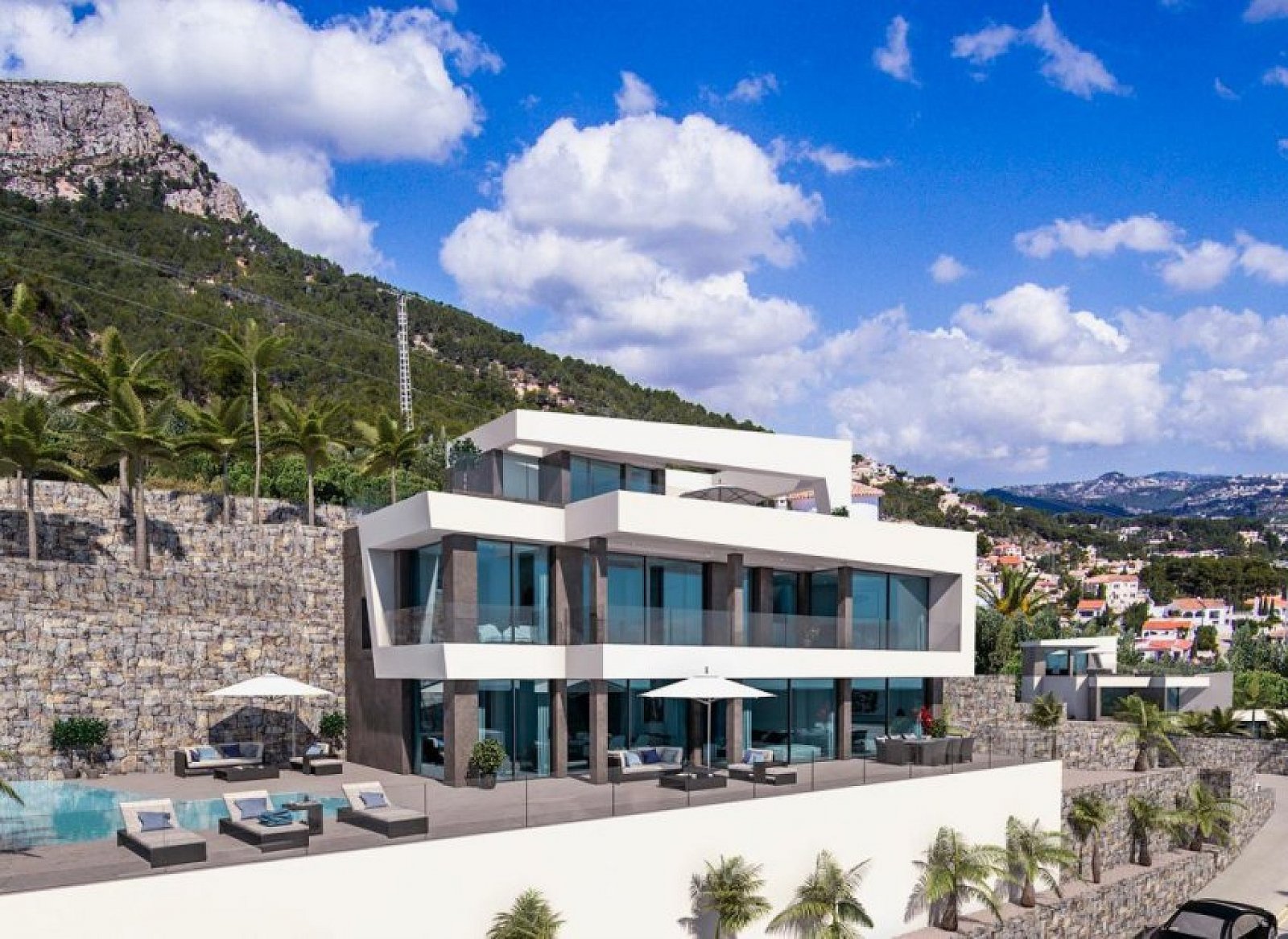 <p>Villa provided with 4 Bedrooms and 5 Bathrooms, infinity swimming pool and private garage. </p><p>The house has an elevator that connects the 3 ...