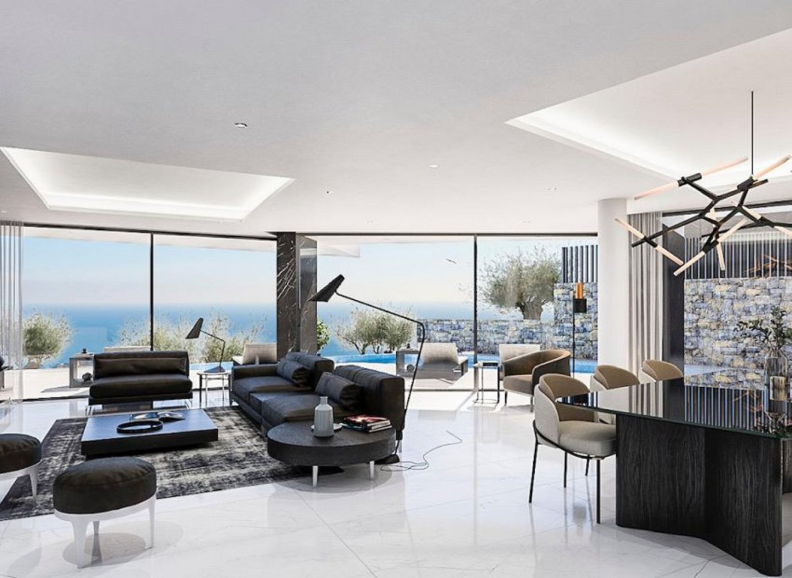 <p>Villa provided with 4 Bedrooms and 5 Bathrooms, infinity swimming pool and private garage. </p><p>The house has an elevator that connects the 3 ...