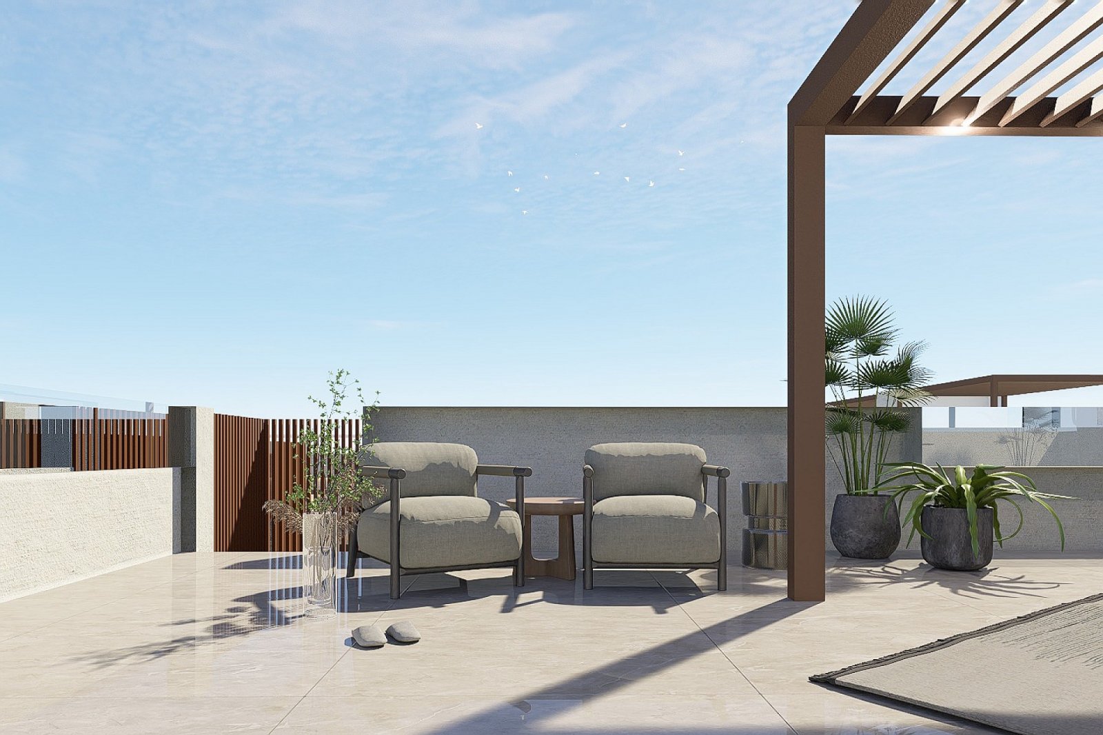 <p>Apartment with garden provided with 3 Bedrooms and 2 Bathrooms, communal swimming pool and parking spot. </p><p>This exclusive new development o...