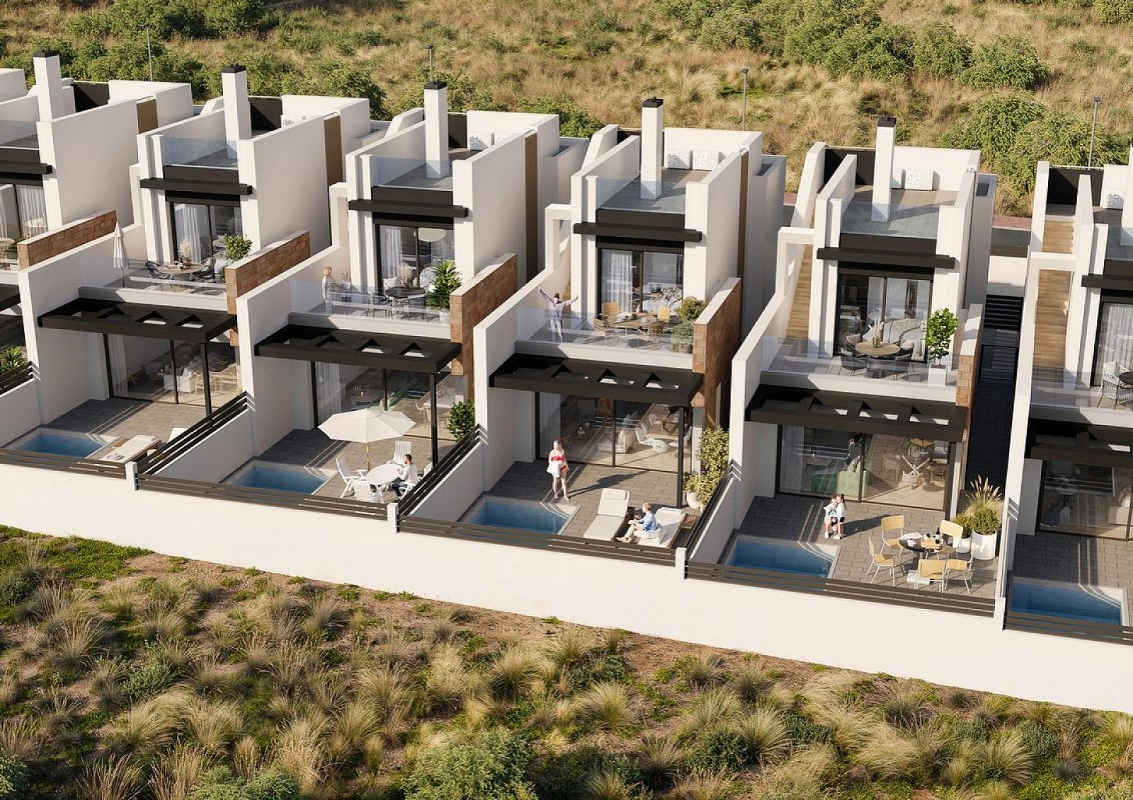 <p>Villa provided with 3 Bedrooms and 2 Bathrooms, private swimming pool and parking space on own plot. </p><p>The apartments are carefully laid ou...