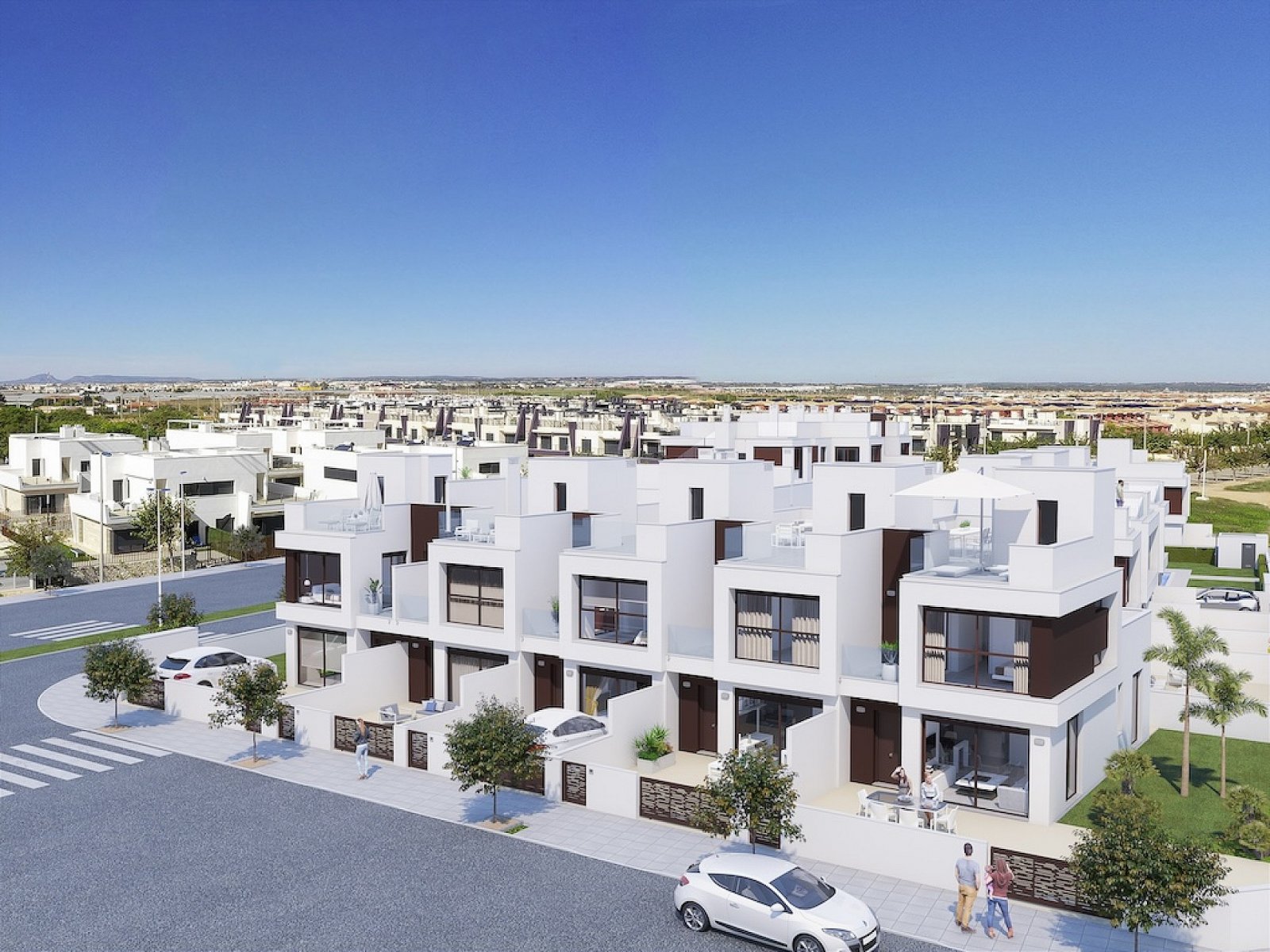 <p>Terraced villa provided with 3 Bedrooms and 2 Bathrooms, communal swimming pool and optional underground parking & storage room. </p><p>Welcome ...