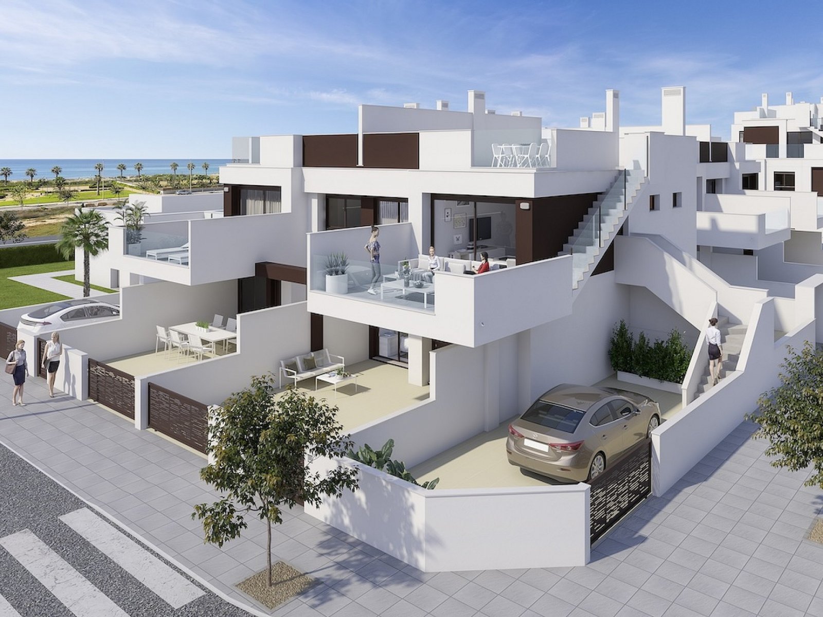 <p>Terraced villa provided with 3 Bedrooms and 2 Bathrooms, communal swimming pool and optional underground parking & storage room. </p><p>Welcome ...