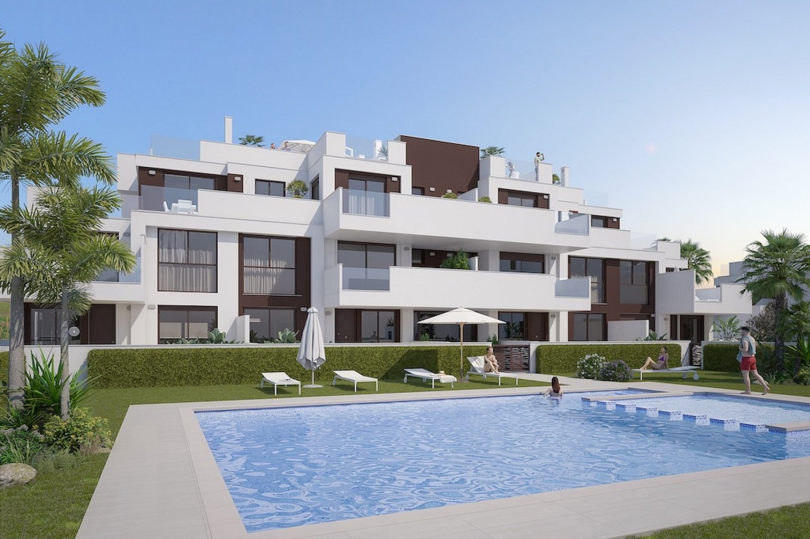<p>Terraced villa provided with 3 Bedrooms and 2 Bathrooms, communal swimming pool and optional underground parking & storage room. </p><p>Welcome ...