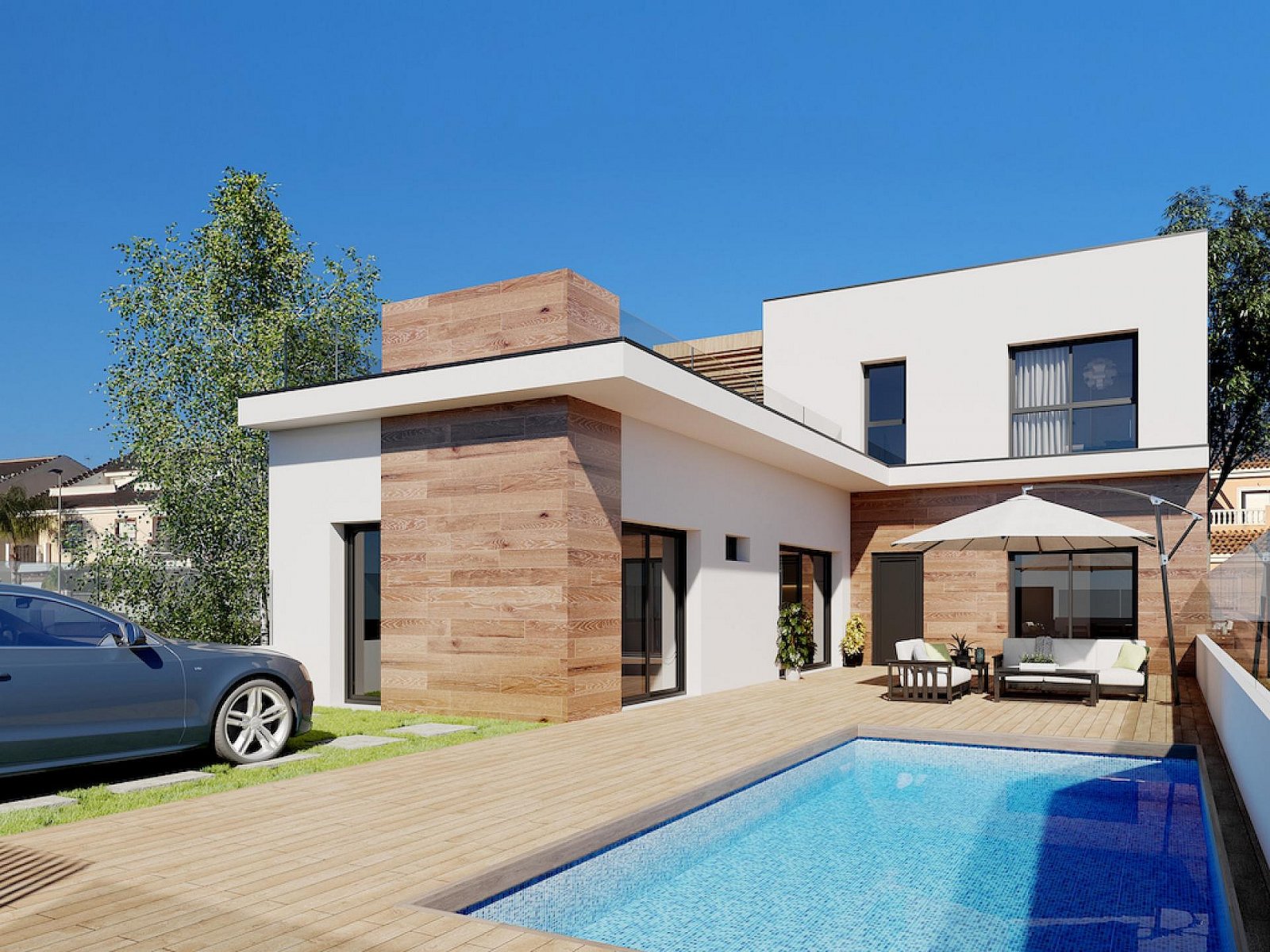 <p>Villa provided with 3 Bedrooms and 2 Bathrooms, private swimming pool and parking space on own plot. </p><p>New luxury complex of 24 villas on o...