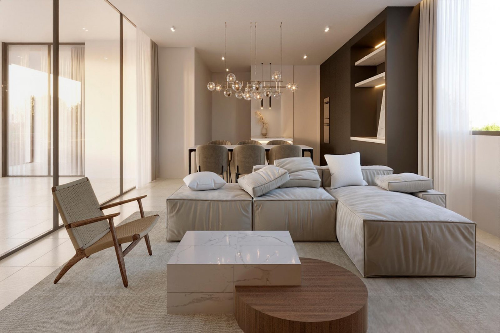 <p>Apartment with terrace provided with 2 Bedrooms and 2 Bathrooms, inside & outside swimming pool and underground parking space with storage room....
