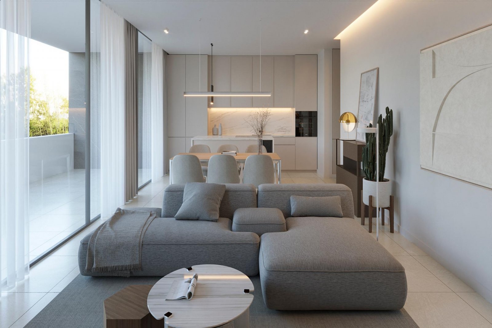 <p>Apartment with terrace provided with 2 Bedrooms and 2 Bathrooms, inside & outside swimming pool and underground parking space with storage room....
