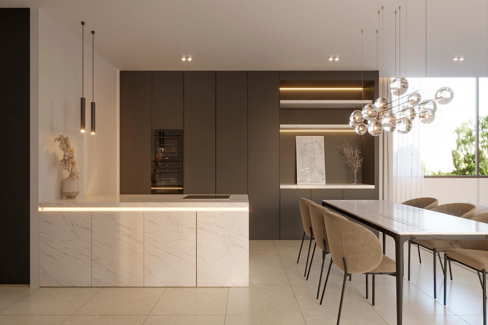 <p>Apartments - solarium provided with 3 Bedrooms and 2 Bathrooms, private swimming pool and underground parking space with storage room. </p><p>We...
