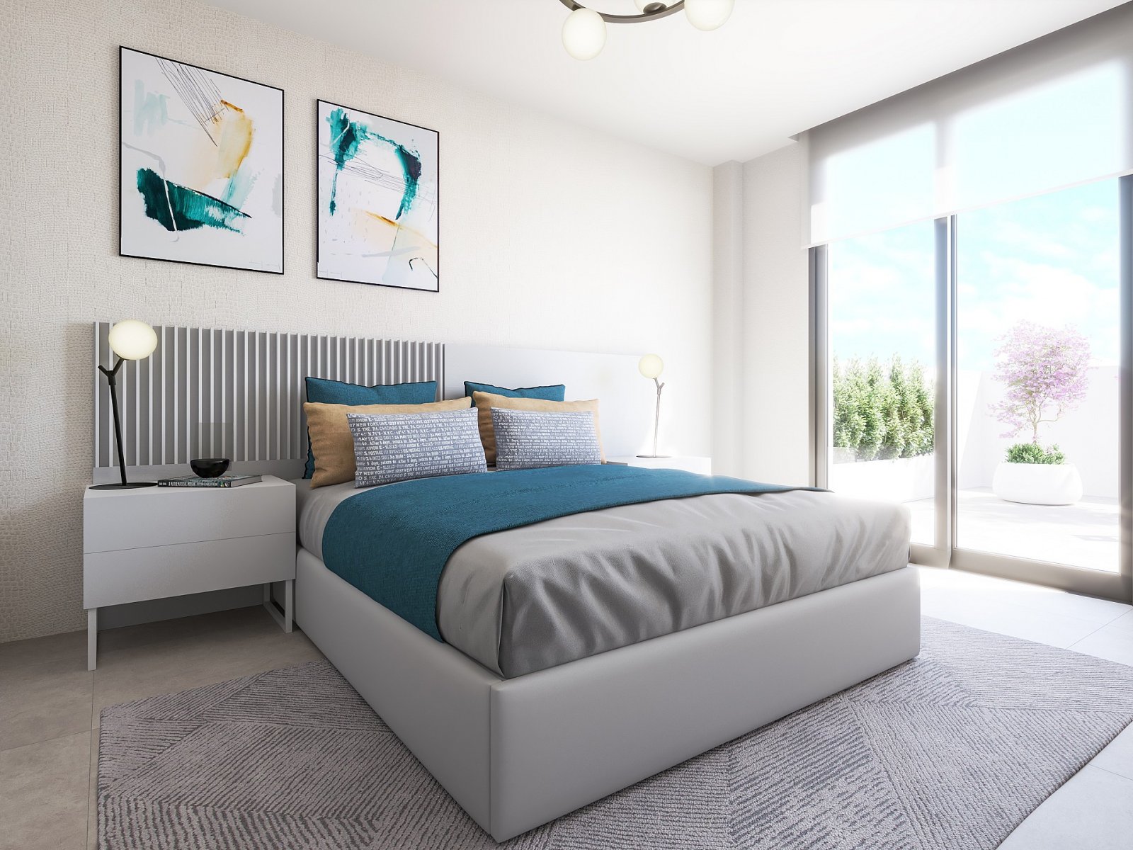 <p>Apartments - solarium provided with 3 Bedrooms and 2 Bathrooms, inside & outside swimming pool and underground parking space with storage room. ...