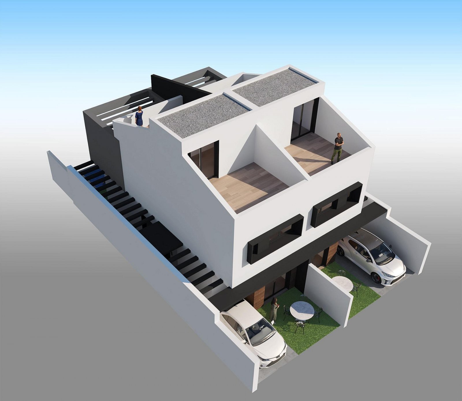 <p>Terraced villa provided with 3 Bedrooms and 3 Bathrooms, private swimming pool and parking space on own plot. </p><p>Each villa is thoughtfully ...
