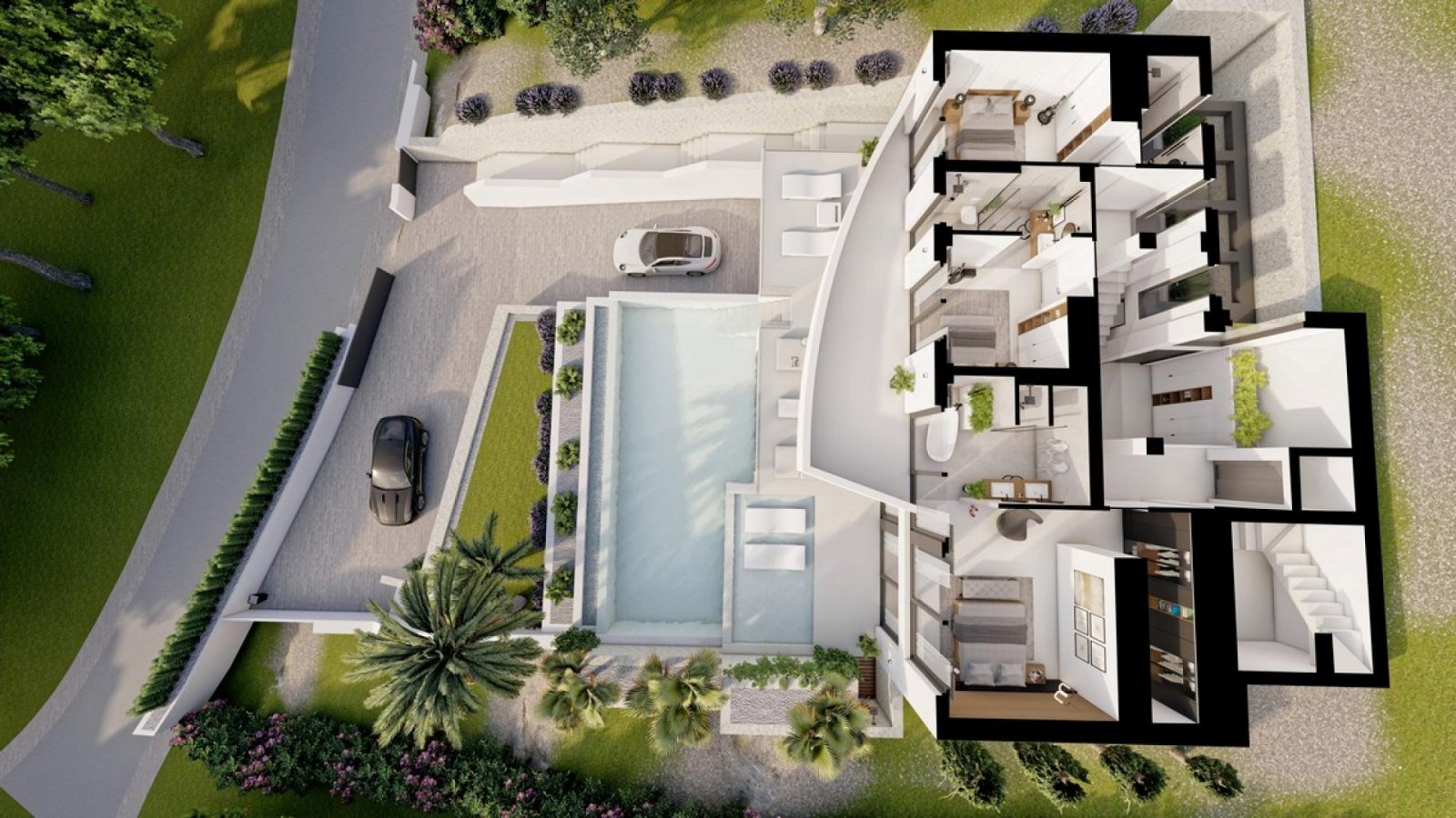 <p>Villa provided with 4 Bedrooms and 5 Bathrooms, infinity swimming pool and private garage. </p><p>Distributed across three elegant floors, this ...
