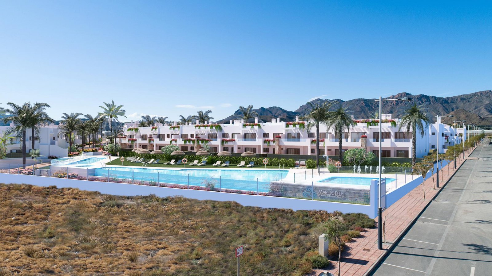 Mediterranes Wohnen mit Pool, Solarium & Panoramablick