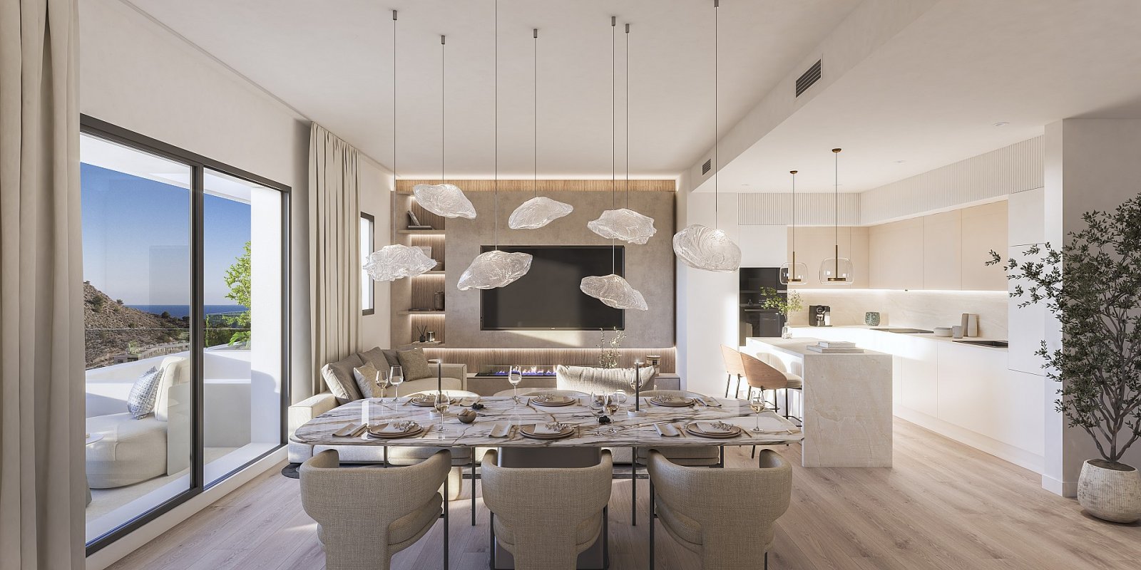 <p>Apartment with terrace provided with 2 Bedrooms and 2 Bathrooms, heated swimming pool and underground parking space with storage room. </p><p>Th...