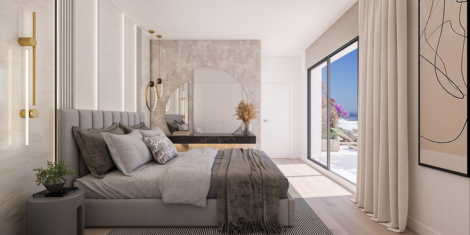 <p>Apartment with terrace provided with 2 Bedrooms and 2 Bathrooms, heated swimming pool and underground parking space with storage room. </p><p>Th...
