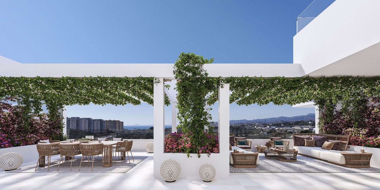 <p>Apartment with terrace provided with 2 Bedrooms and 2 Bathrooms, heated swimming pool and underground parking space with storage room. </p><p>Th...