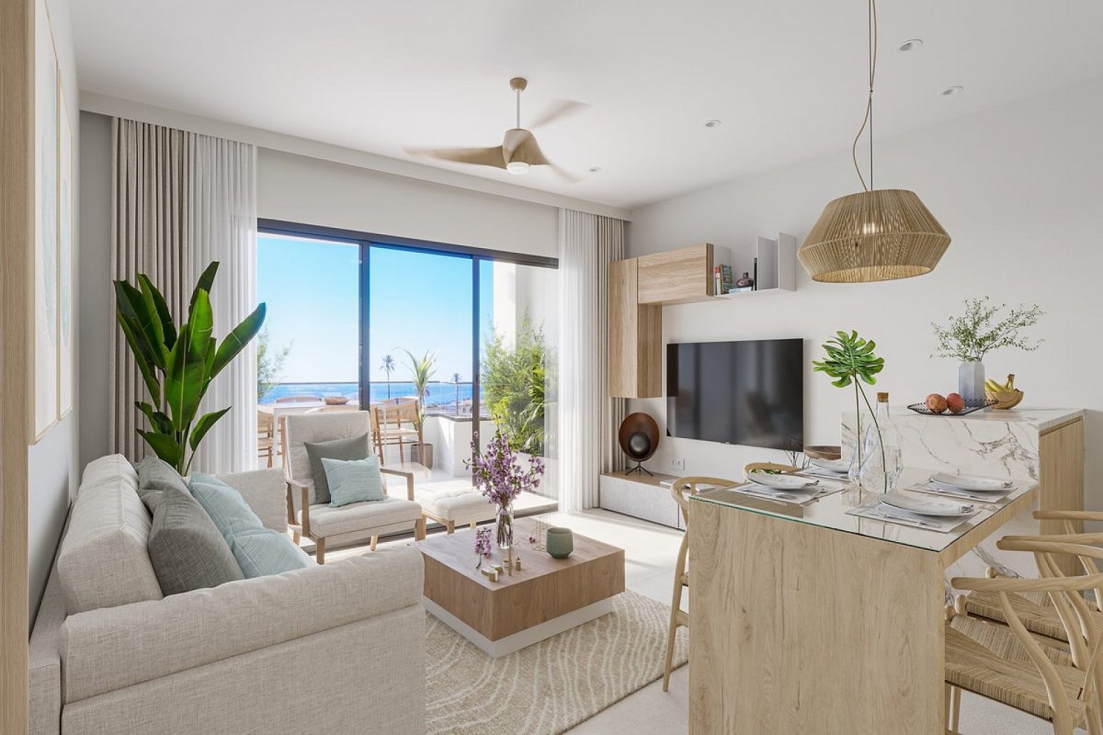 <p>Apartment with garden provided with 1 Bedrooms and 1 Bathrooms, communal swimming pool and underground parking space. </p>