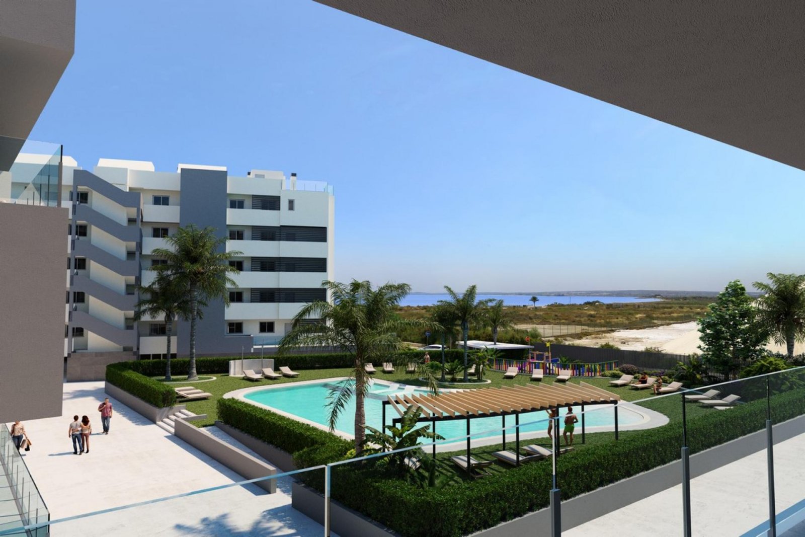<p>Apartments - solarium provided with 2 Bedrooms and 2 Bathrooms, communal swimming pool and underground parking space. </p>