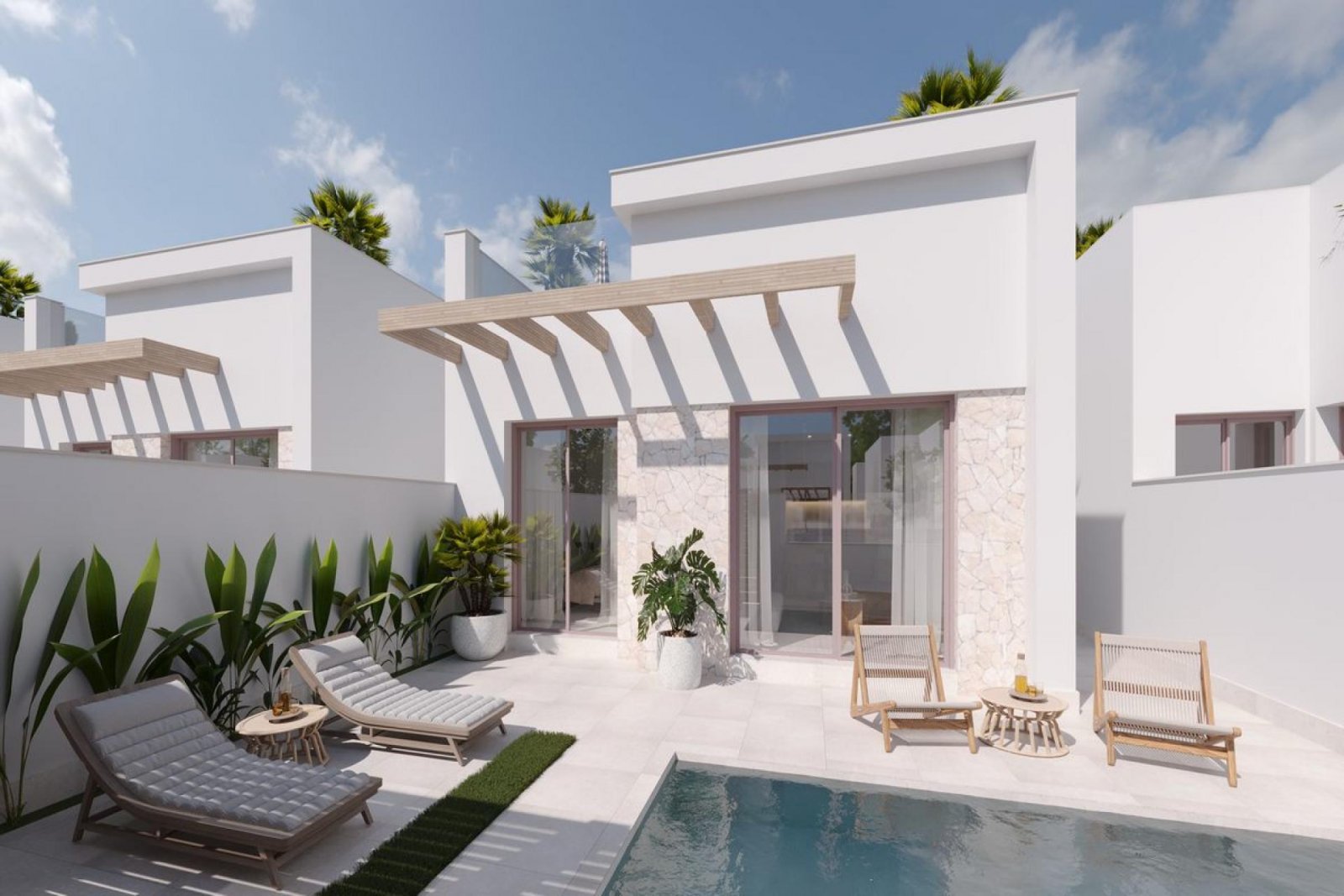 <p>Villa provided with 2 Bedrooms and 2 Bathrooms, private swimming pool and parking space on own plot. </p>