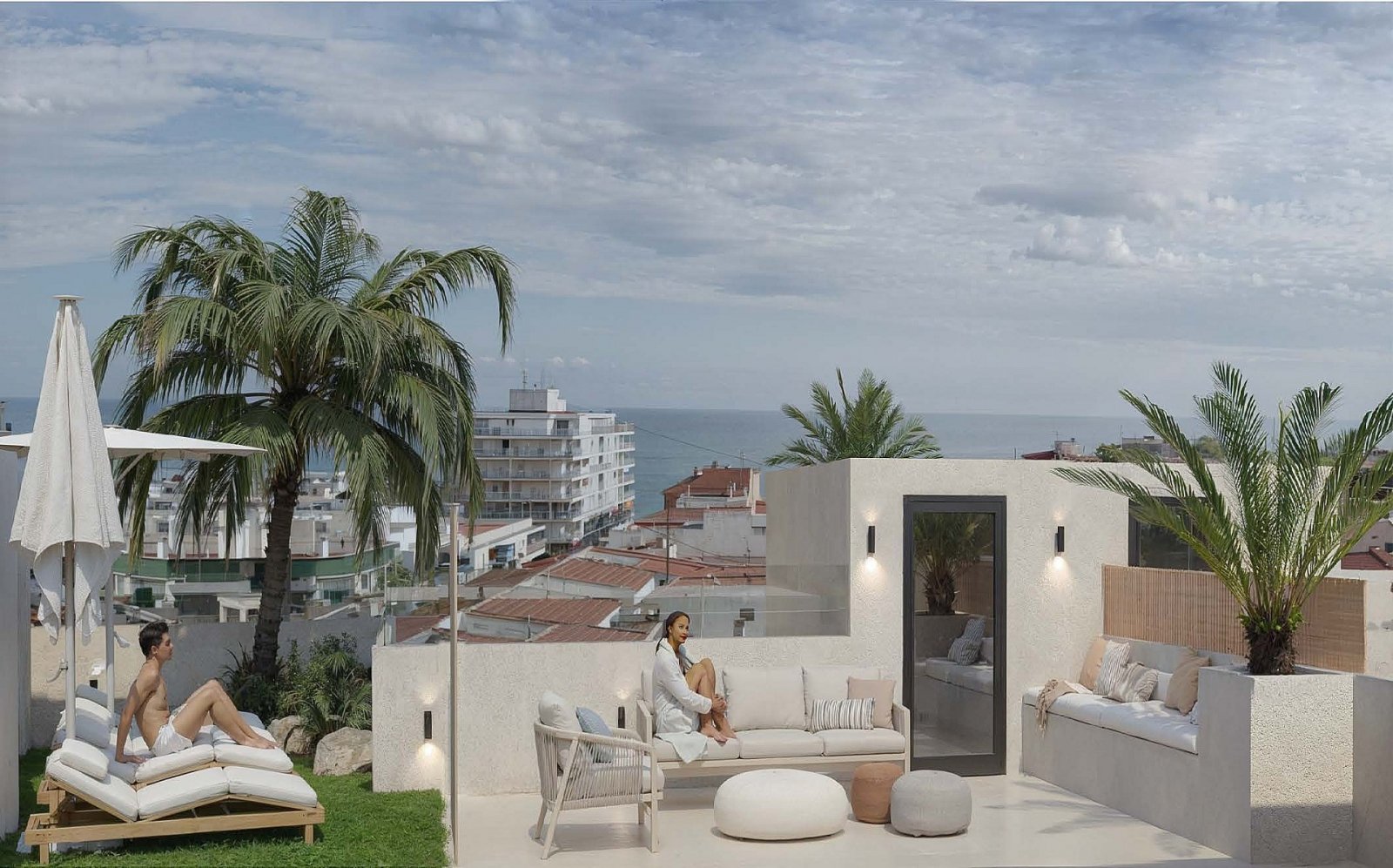 Modernes Apartment mit privatem Solarium nahe dem Strand