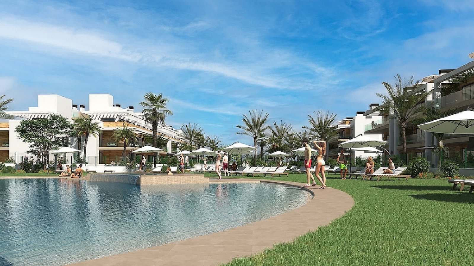 <p>Apartment with garden provided with 2 Bedrooms and 2 Bathrooms, communal swimming pool and underground parking space. </p><p>A total of 240 cont...