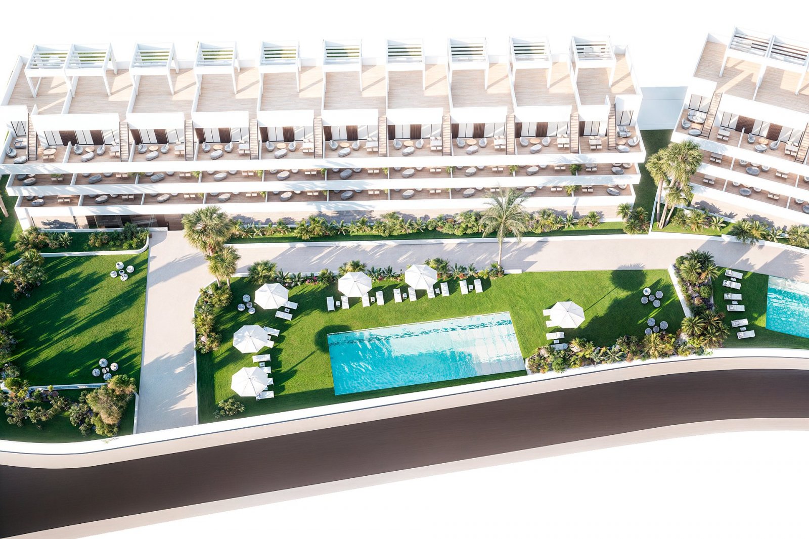 <p>Apartments - solarium provided with 2 Bedrooms and 2 Bathrooms, communal swimming pool and underground parking space. </p><p>The location is ver...