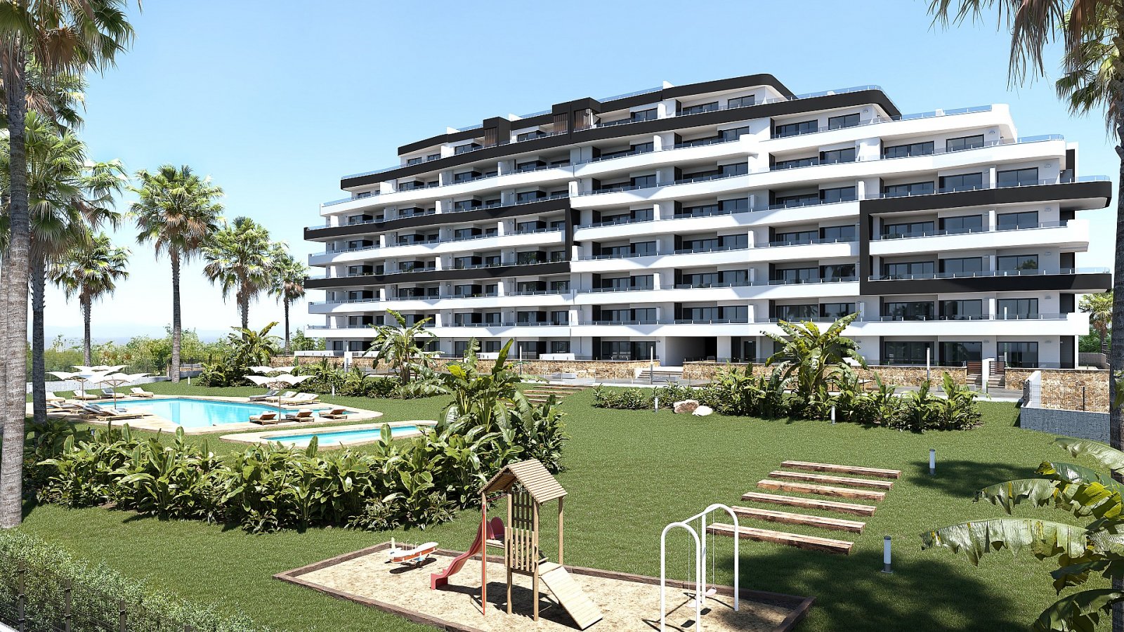 <p>Apartment with terrace provided with 2 Bedrooms and 2 Bathrooms, communal swimming pool and parking space with underground storage. </p><p>Are y...