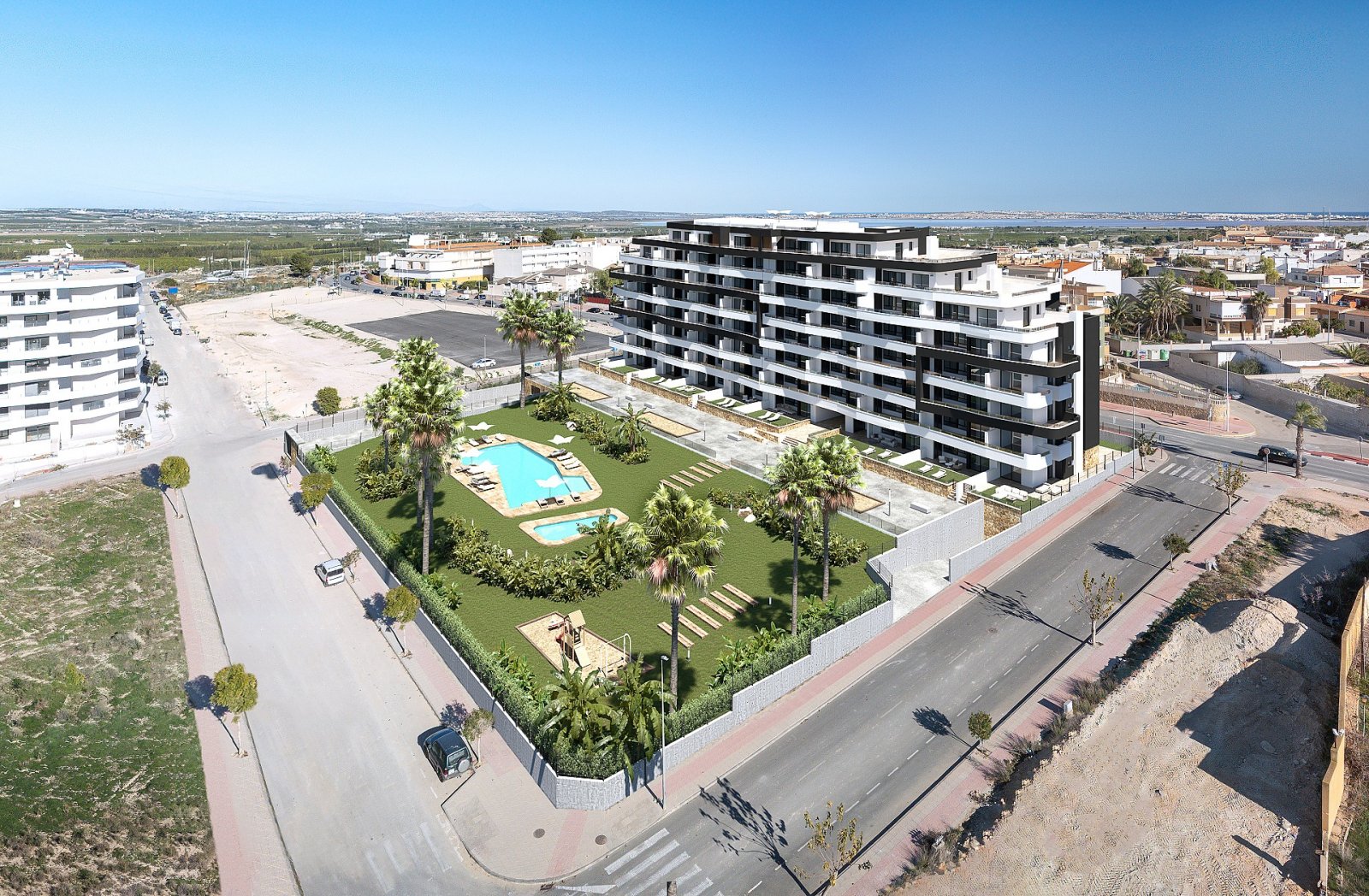 <p>Apartment with terrace provided with 2 Bedrooms and 2 Bathrooms, communal swimming pool and parking space with underground storage. </p><p>Are y...