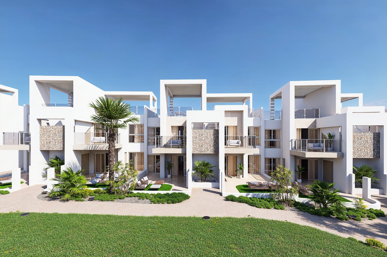<p>Apartments - solarium provided with 2 Bedrooms and 2 Bathrooms, communal swimming pool and parking spot. </p><p>Ciudad Quesada is popular with t...