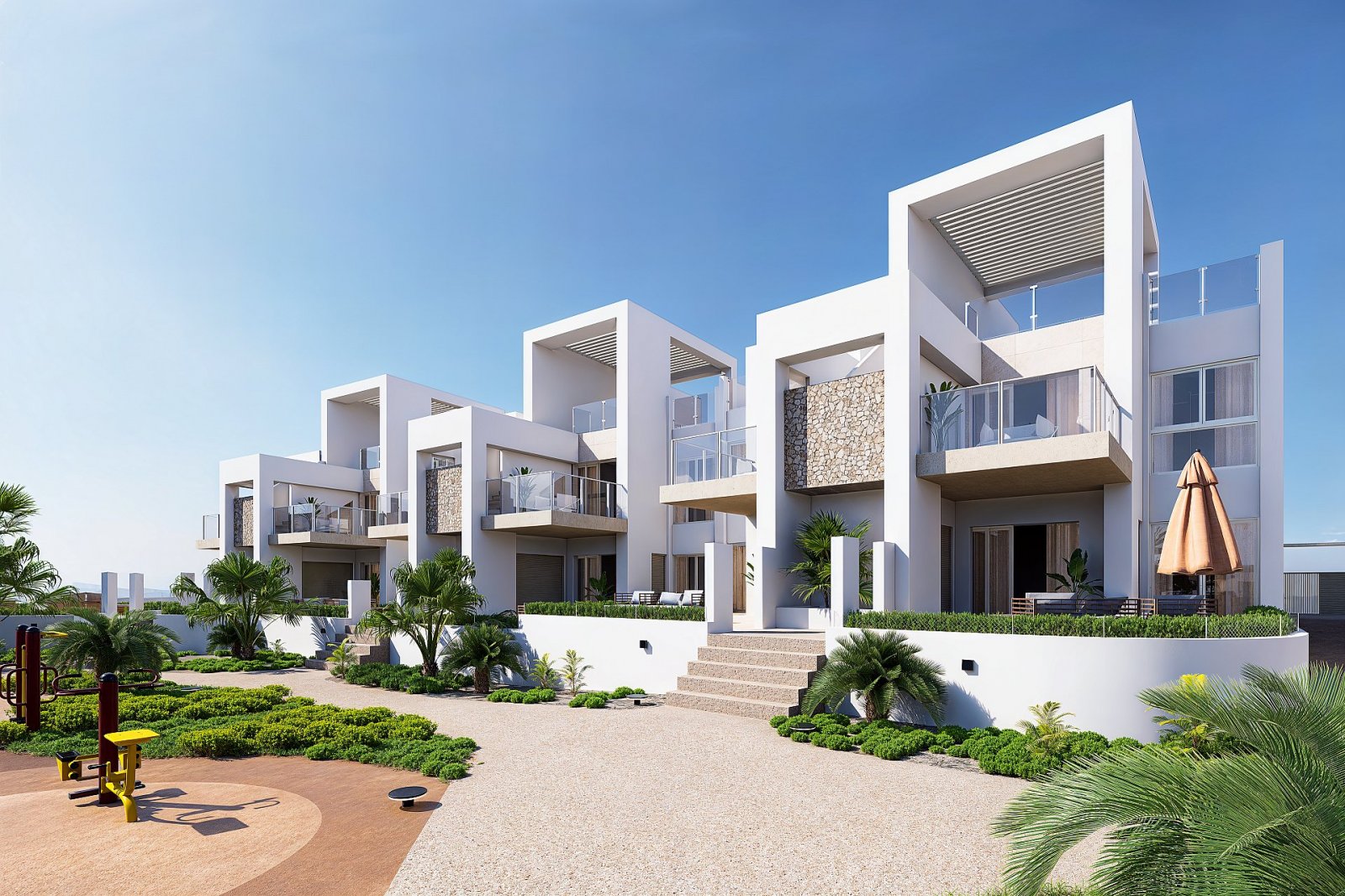 <p>Apartments - solarium provided with 2 Bedrooms and 2 Bathrooms, communal swimming pool and parking spot. </p><p>Ciudad Quesada is popular with t...
