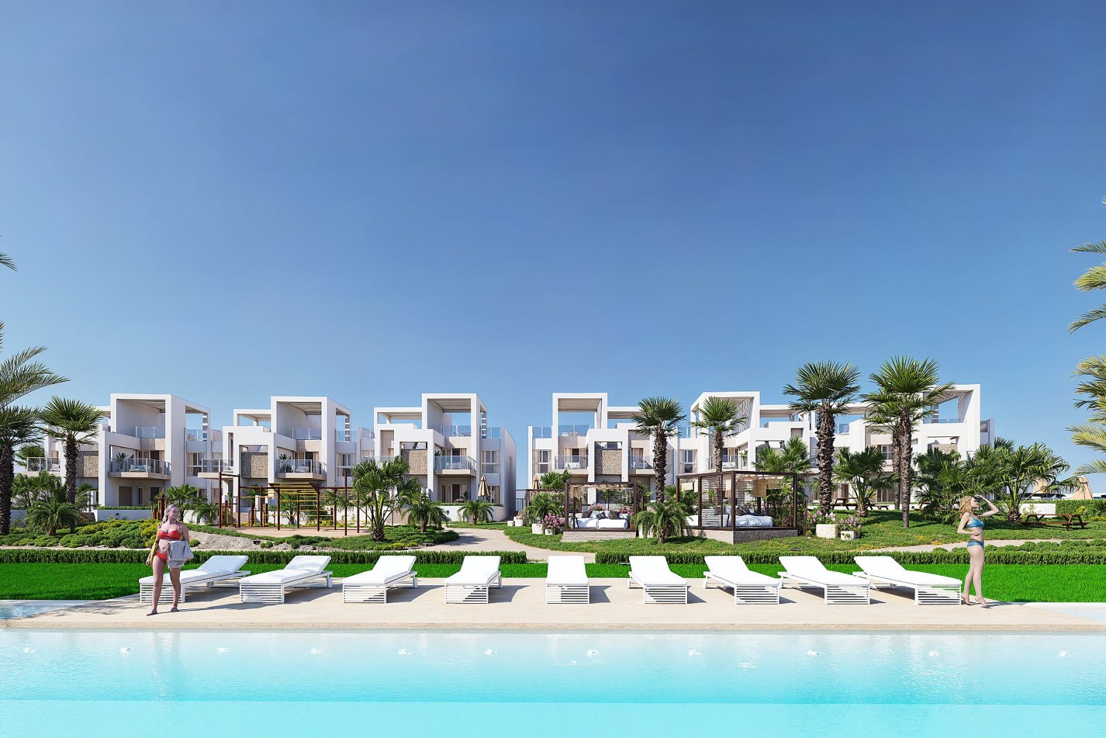 <p>Apartments - solarium provided with 2 Bedrooms and 2 Bathrooms, communal swimming pool and parking spot. </p><p>Ciudad Quesada is popular with t...