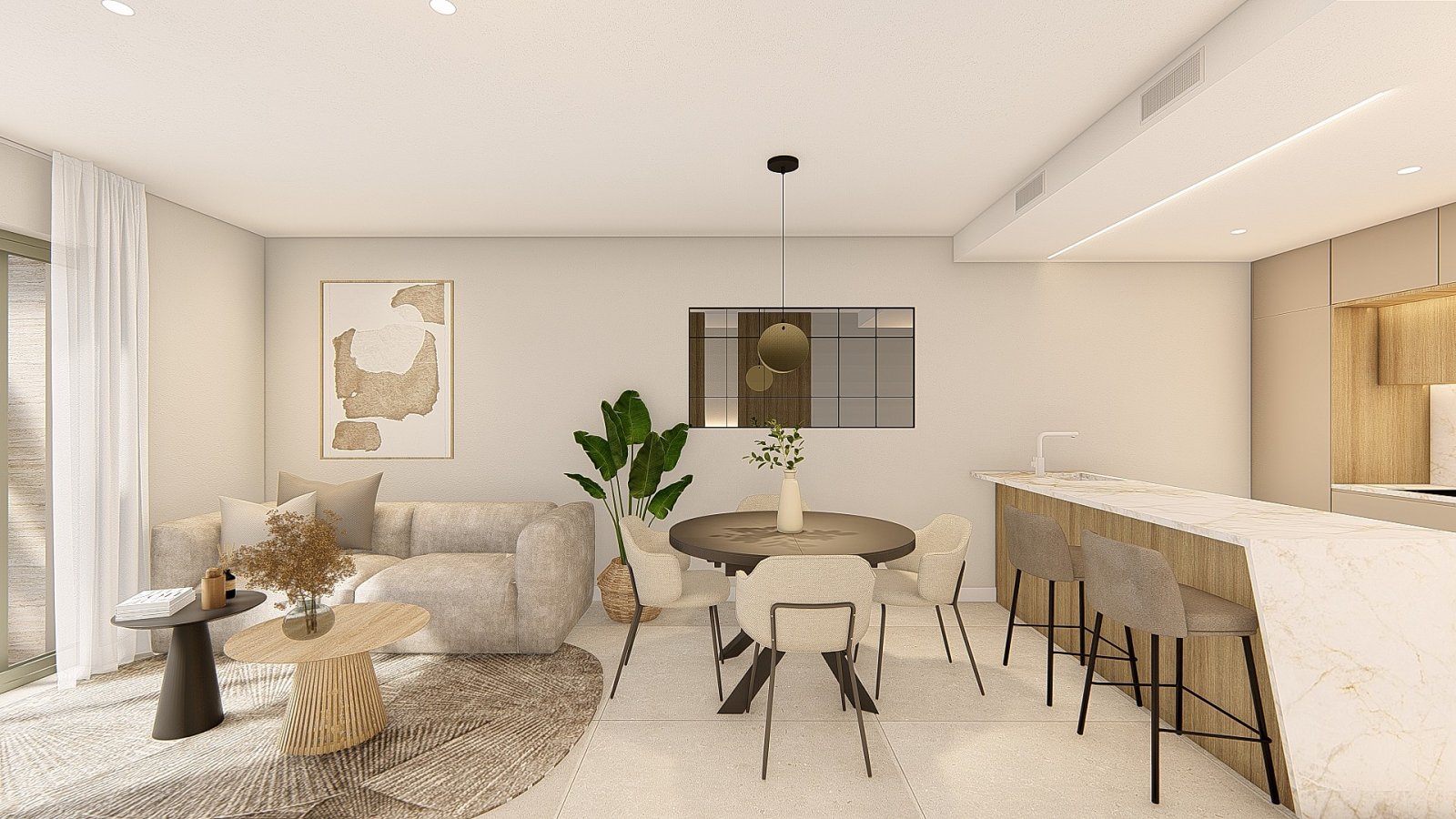 <p>Apartments - solarium provided with 2 Bedrooms and 2 Bathrooms, communal swimming pool and parking spot. </p><p>Ciudad Quesada is popular with t...