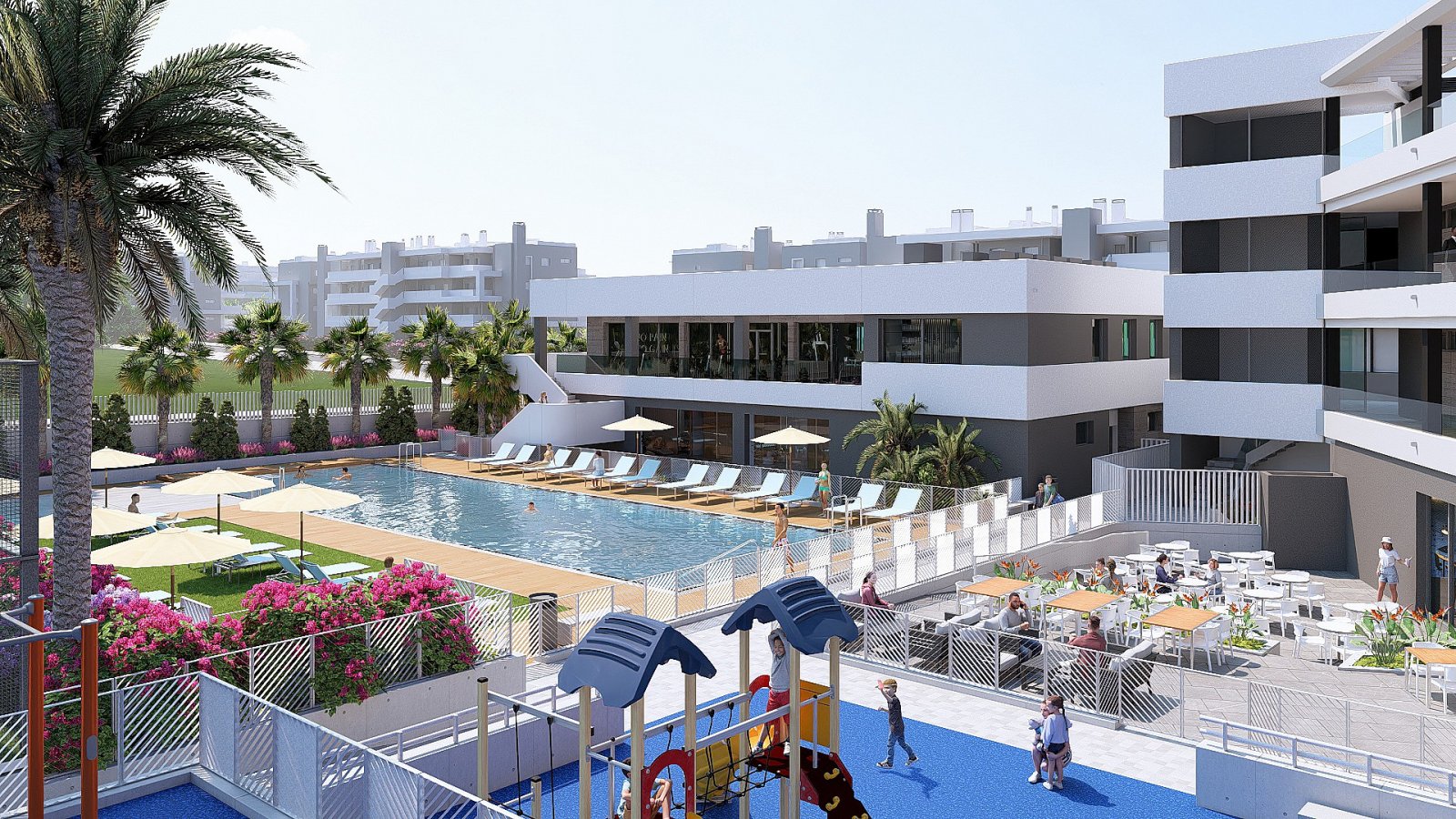 Sonnige Terrassenwohnung mit Gemeinschaftspool