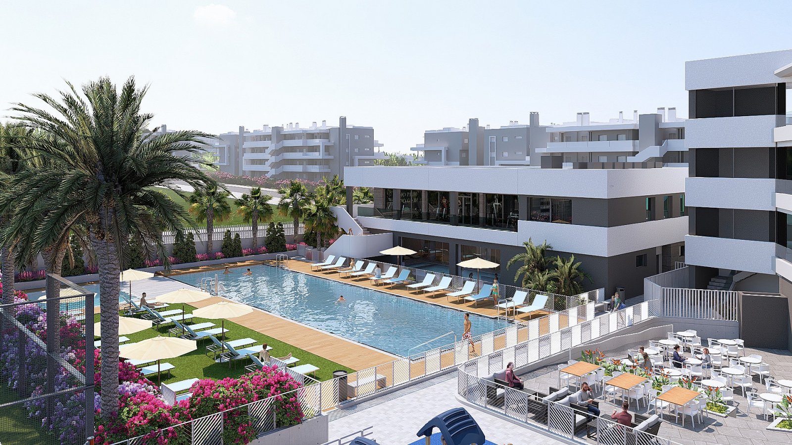 Sonnige Terrassenwohnung mit Gemeinschaftspool