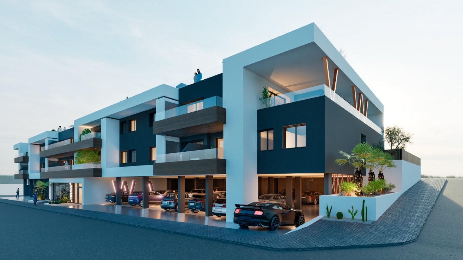 <p>Apartment with terrace provided with 2 Bedrooms and 2 Bathrooms, communal swimming pool and optional underground parking space. </p><p>One of th...